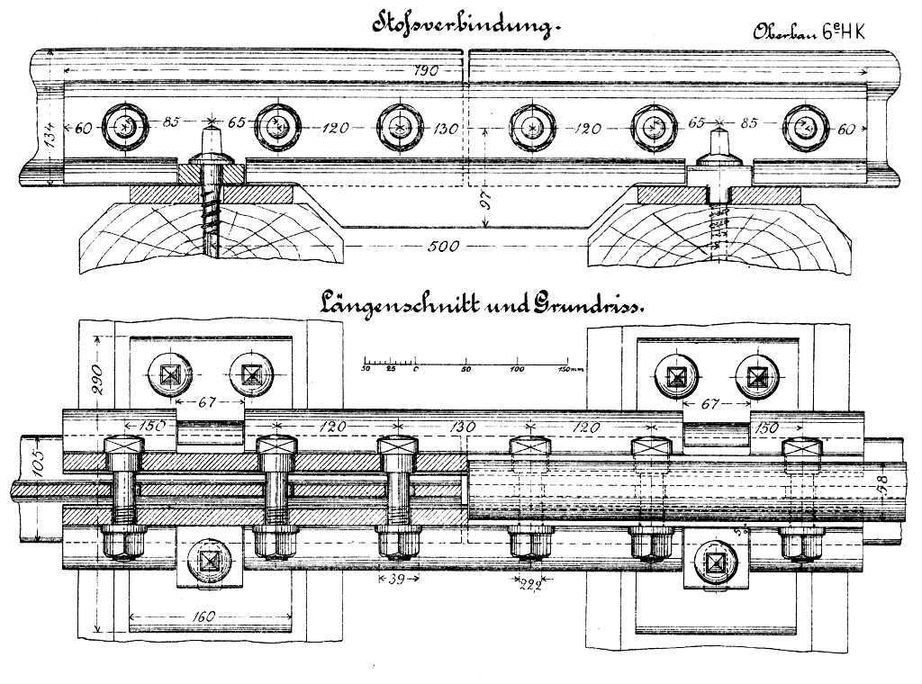 Schienenlasche Version 1902
