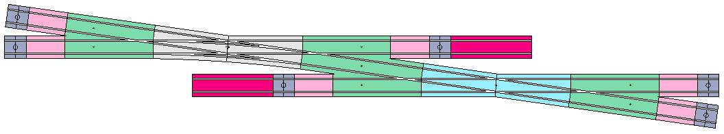 sketchup Einfache Gleiseverbindung mit K 1:7 und EKW 1:7