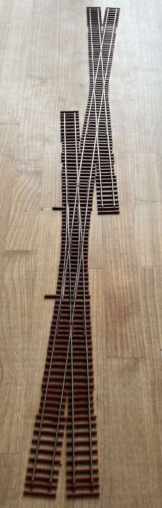 Einfache Gleiseverbindung mit K 1:7 und EKW 1:7
