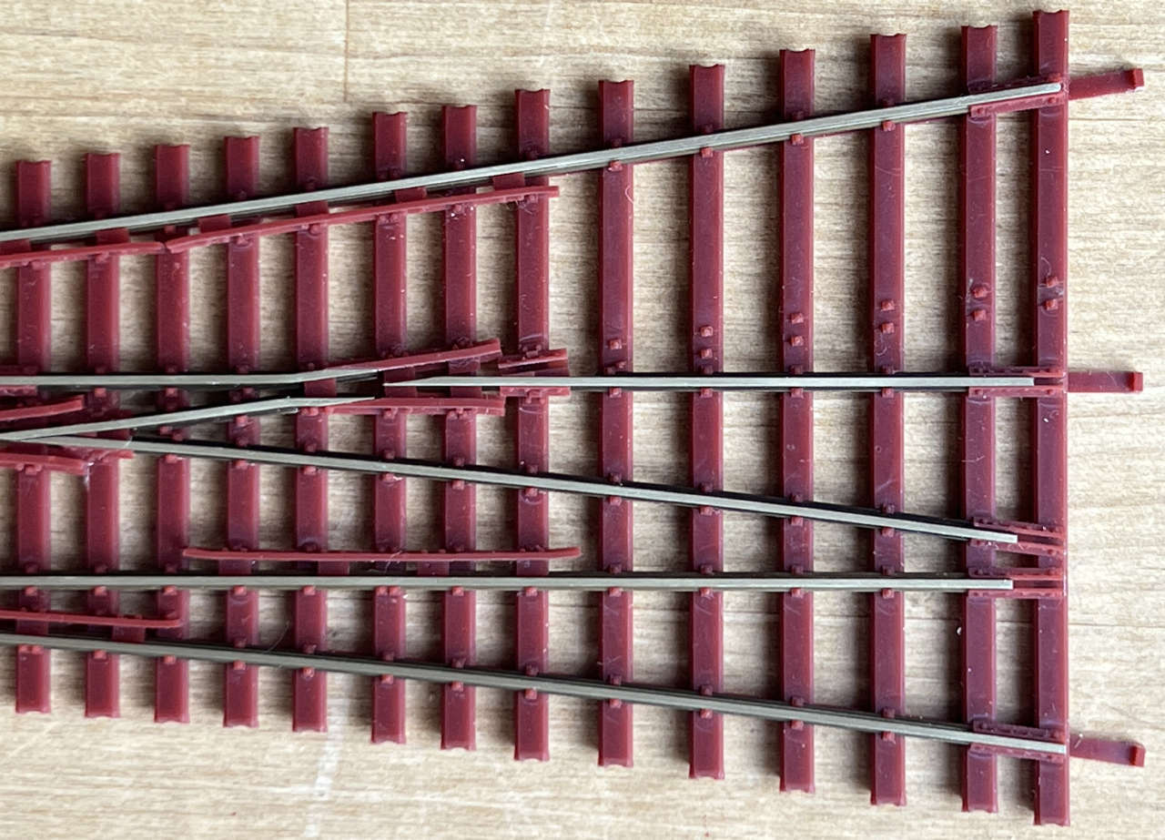 Doppelweiche 1:7 Schienenfräsungen