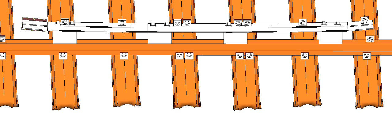 sketchup Herzstück 1:9 Radlenker mit Kleineisen