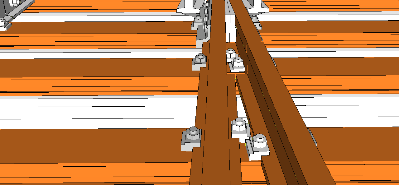 sketchup Guss-Herzstück 1:9 mit Klemmplatte Nr. 25