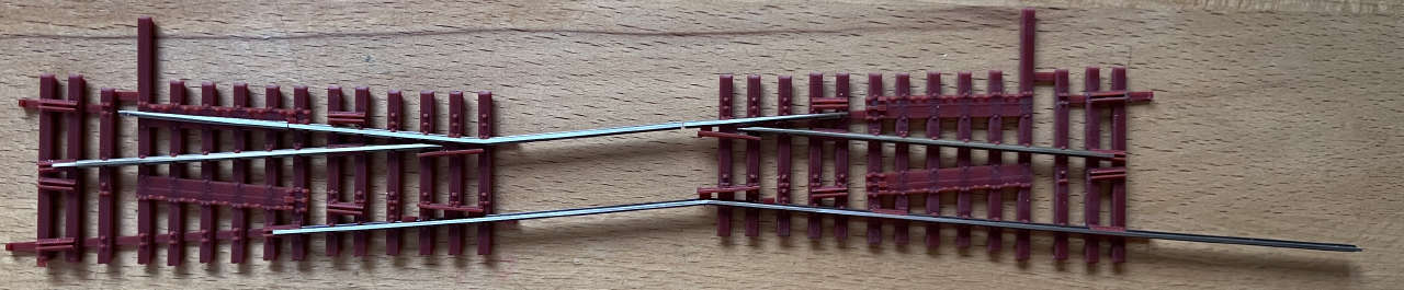 Zusammenbau EKW 1:7 mit geknickter Doppelzungenschiene