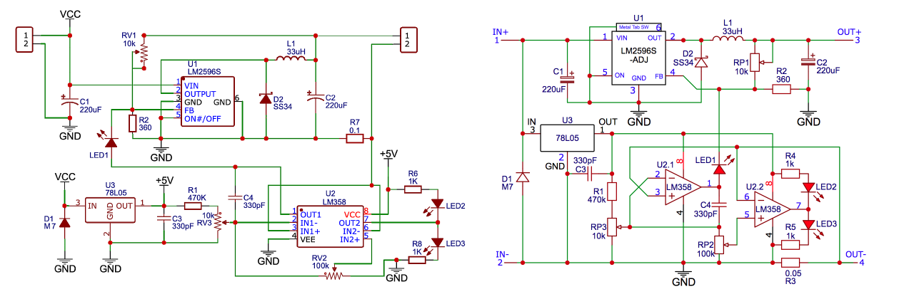 Schaltpläne CC CV Modul LM2596