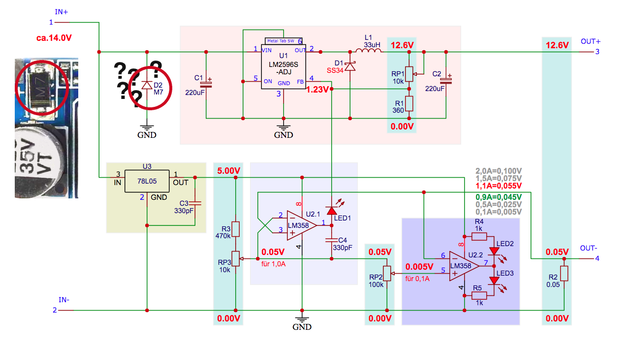 Schaltpläne CC CV Modul LM2596