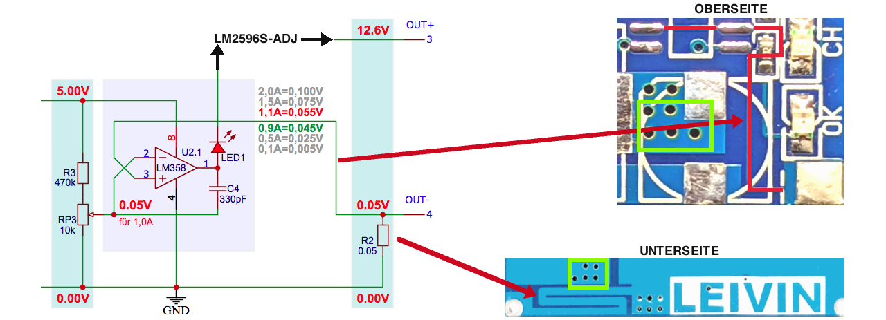 Schaltpläne CC CV Modul LM2596