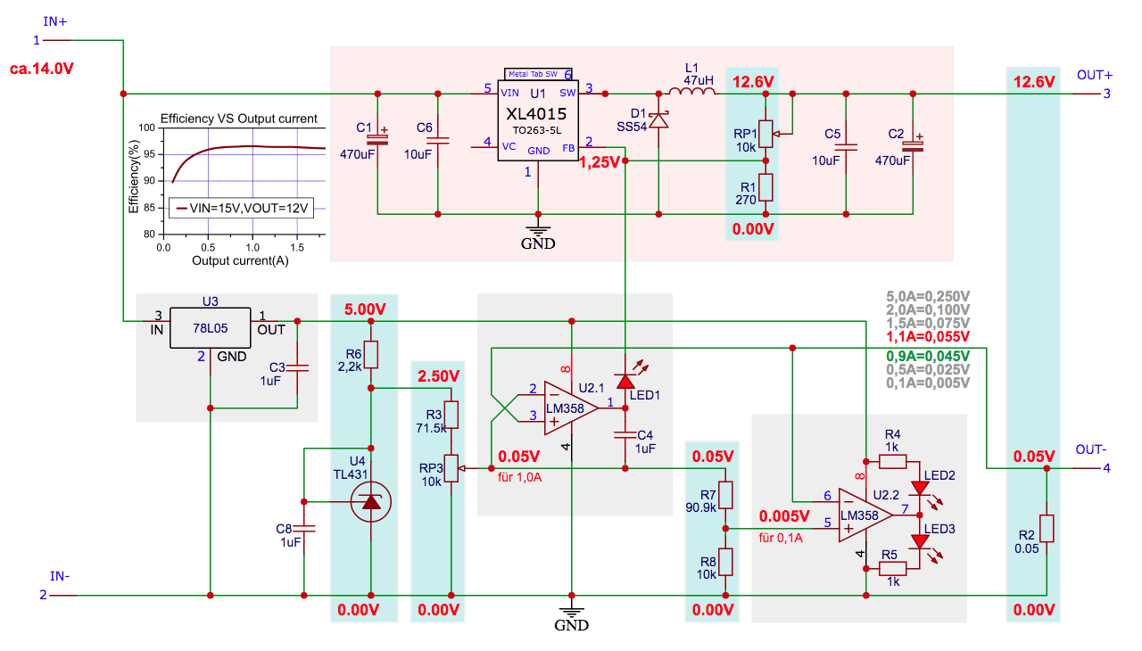 Schaltpläne CC CV Modul XL4015